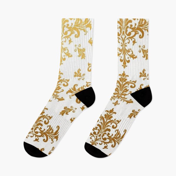 Item preview, White & Gold Damask  designed and sold by DesignsByPrnces.