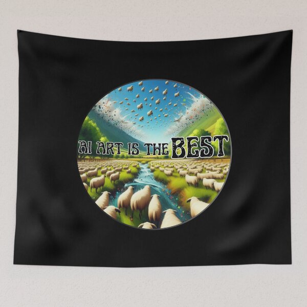 Item preview, AI Art is the Best: Sheep Cannons designed and sold by Anchored-Arts.