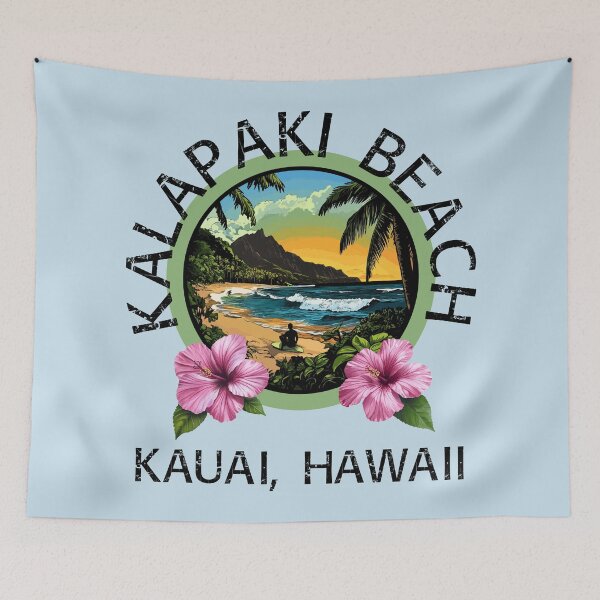 Artikelvorschau, Kalapaki Beach – Kauai, Hawaii (schwarze Schrift) entworfen und verkauft von VelvetRoom.