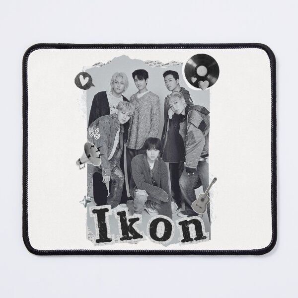 Item preview, IKON Collage: Bold Black and White Essence Style Kpop Group Members Design Classic T-Shirt designed and sold by AJUNICE STUDIO.