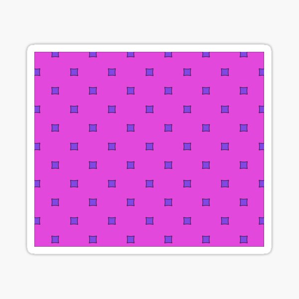 Purple Violet and Blue Square Pattern Design Sticker