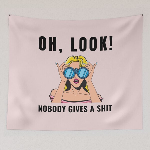 Item preview, Oh Look Nobody Gives A Shit Sarcastic Retro Pop Art designed and sold by StudioTina.