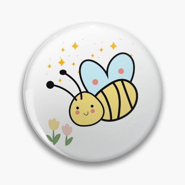 Item preview, Beautiful little bee flying with sparkles and flowers designed and sold by mysummerland.