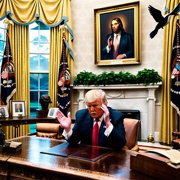 Artwork thumbnail, Jesus watching over Trump! by ShoppeDiaz