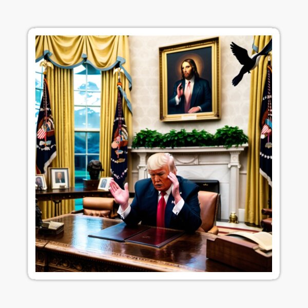 Item preview, Jesus watching over Trump! designed and sold by ShoppeDiaz.