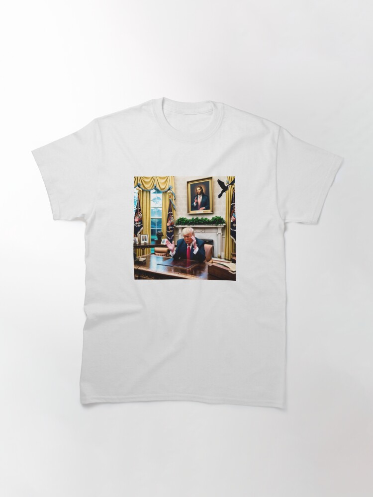 Thumbnail 3 of 7, Classic T-Shirt, Jesus watching over Trump! designed and sold by ShoppeDiaz.