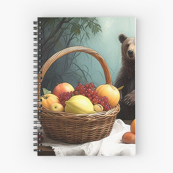 Item preview, bear and fruit basket 2024 tileartwork designed and sold by tileartwork.