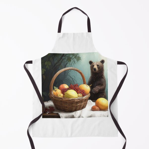Item preview, bear and fruit basket 2024 tileartwork designed and sold by tileartwork.