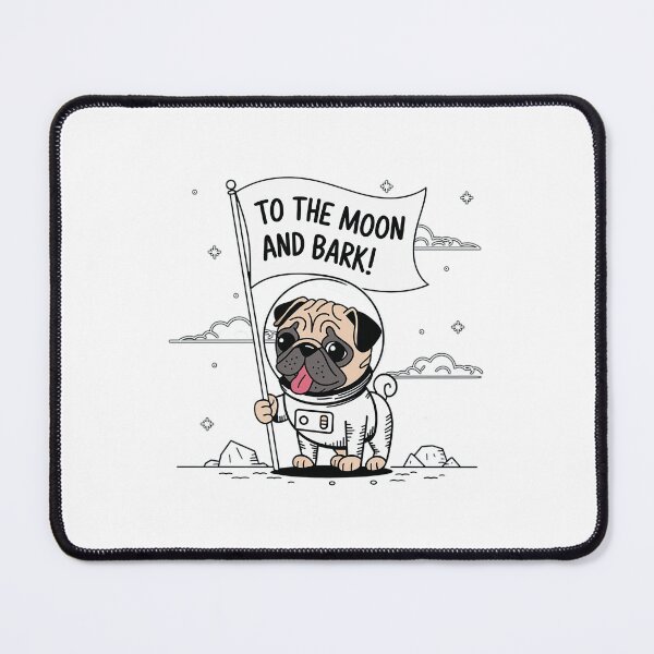Item preview, To the moon and bark! Pug astronaut | designed and sold by pafkrusk.