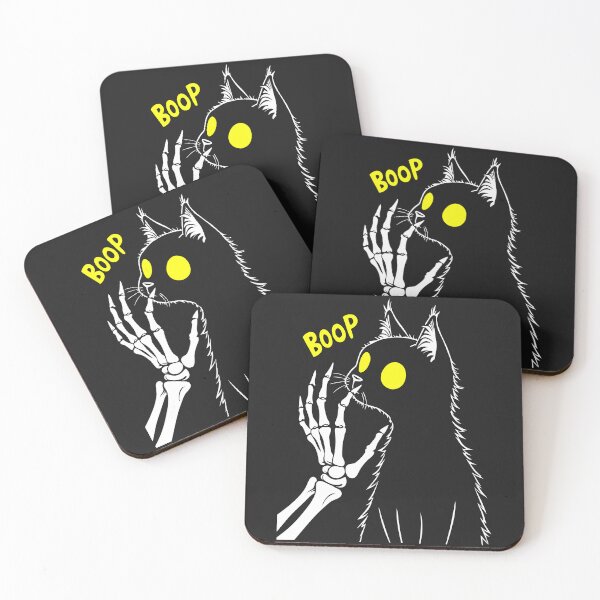 Item preview, Skeleton Hand Boop Black Cat Pet Women Girls Kids Cat Lover designed and sold by PurpleLoveStore.