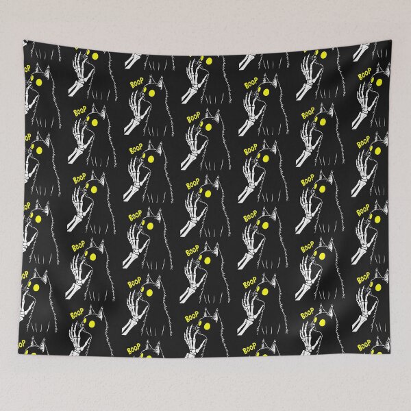Item preview, Skeleton Hand Boop Black Cat Pet Women Girls Kids Cat Lover designed and sold by PurpleLoveStore.