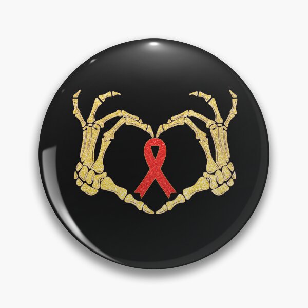 Item preview, Golden Skeleton Hands with Red Ribbon For Drug-Free Awareness designed and sold by elynne9.