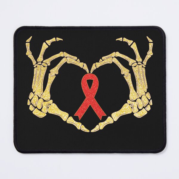 Item preview, Golden Skeleton Hands with Red Ribbon For Drug-Free Awareness designed and sold by elynne9.