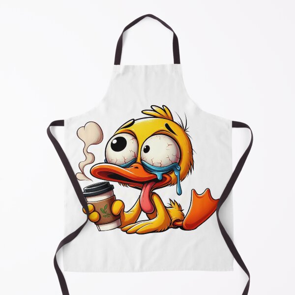 Item preview, Goofy yellow duck holding coffee designed and sold by islandboy86.