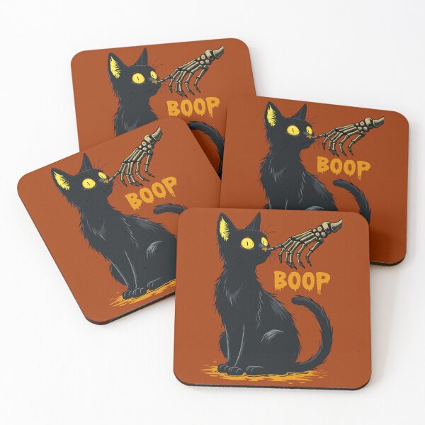 Item preview, Skeleton Hand Boop Black Cat Pet Women Girls Kids Cat Lover designed and sold by PurpleLoveStore.