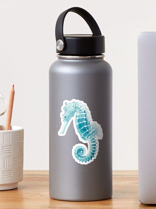 Thumbnail 1 of 3, Sticker, Watercolor Seahorse designed and sold by StephanieBinot.