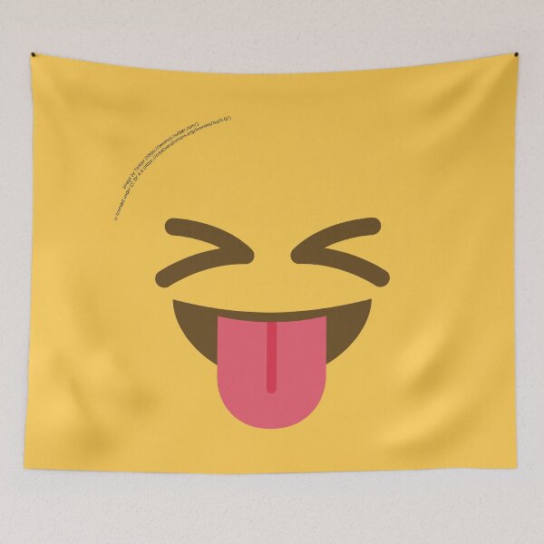 Item preview, Squinting Face with Tongue Emoji designed and sold by VeryRandomShop.