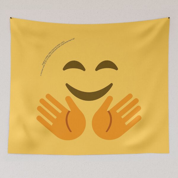 Item preview, Smiling Face with Open Hands Emoji designed and sold by VeryRandomShop.