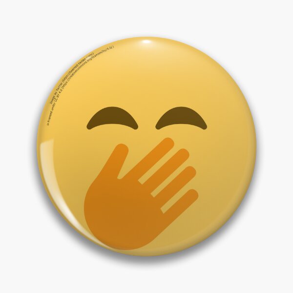 Item preview, Face with Hand Over Mouth Emoji designed and sold by VeryRandomShop.