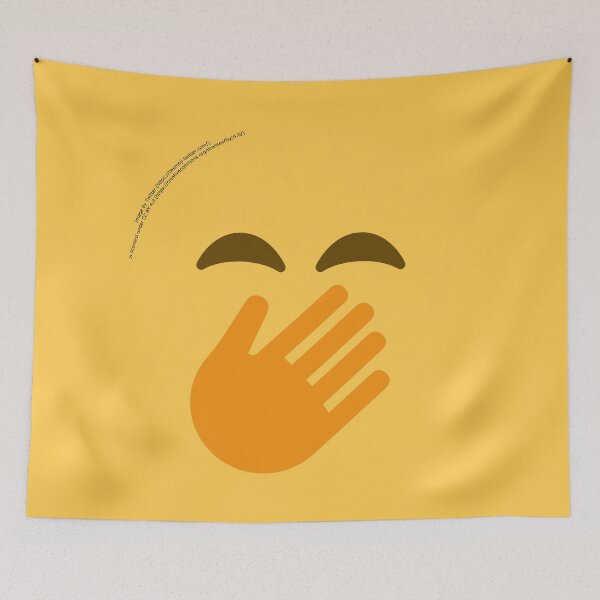 Item preview, Face with Hand Over Mouth Emoji designed and sold by VeryRandomShop.