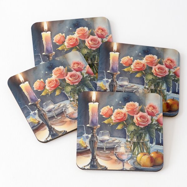 Item preview,   Elegant Table Setting with Flowers and Fruit designed and sold by KilianSzmid.