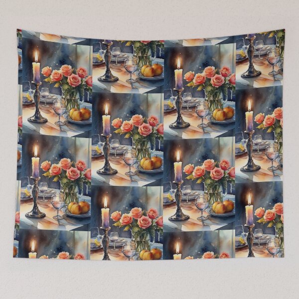 Item preview,   Elegant Table Setting with Flowers and Fruit designed and sold by KilianSzmid.