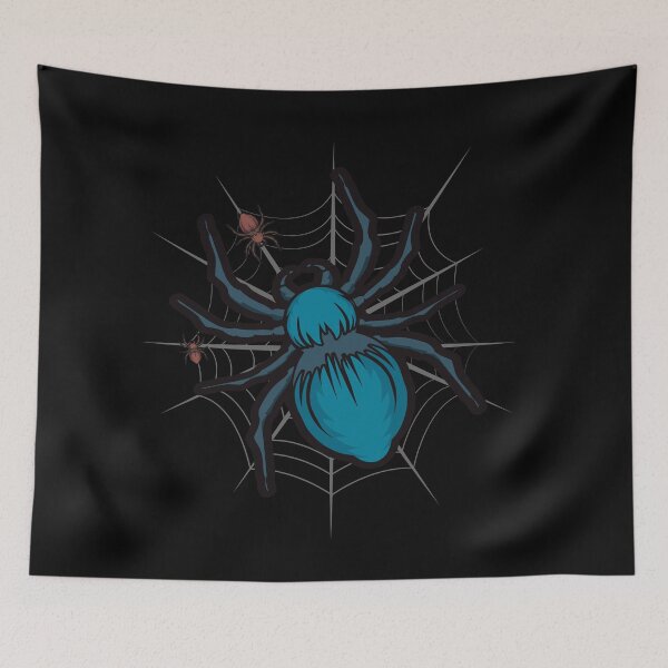 Item preview, Scary Halloween spider on spider web designed and sold by messy-nessie.