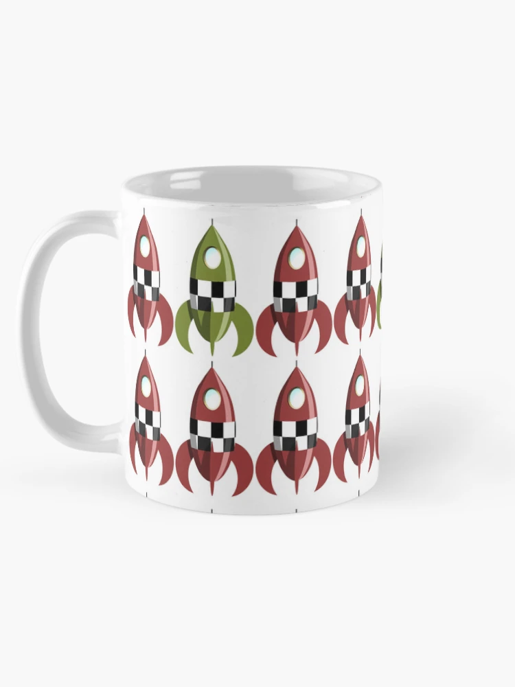 Thumbnail 5 of 6, Coffee Mug, Six Retro Rockets designed and sold by Ravvick.