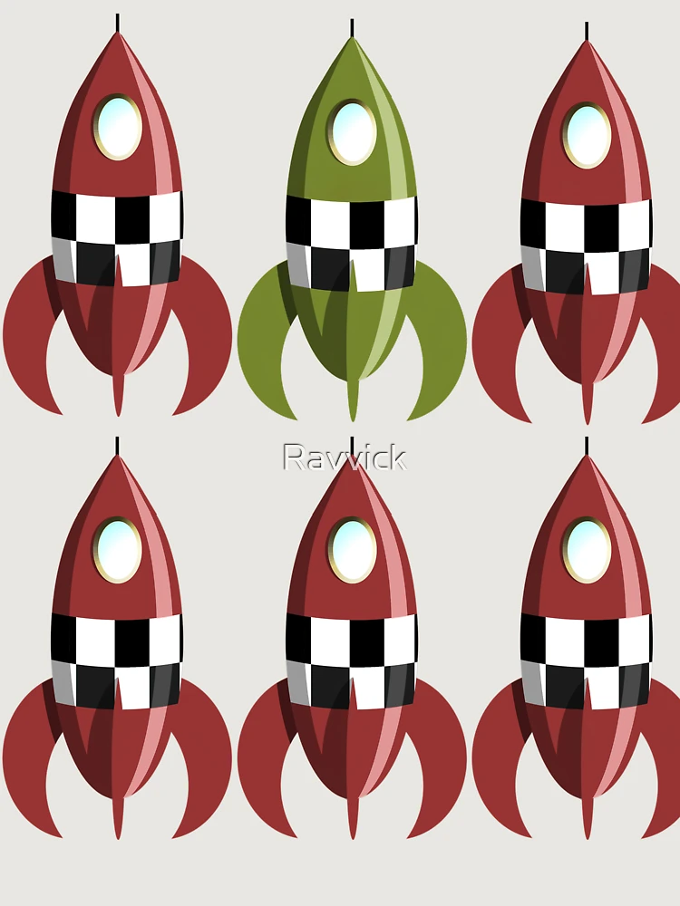 Thumbnail 6 of 6, Premium Oversized Sweatshirt, Six Retro Rockets designed and sold by Ravvick.