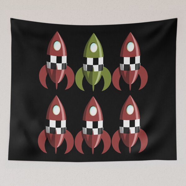 Item preview, Six Retro Rockets designed and sold by Ravvick.