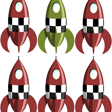 Artwork thumbnail, Six Retro Rockets by Ravvick