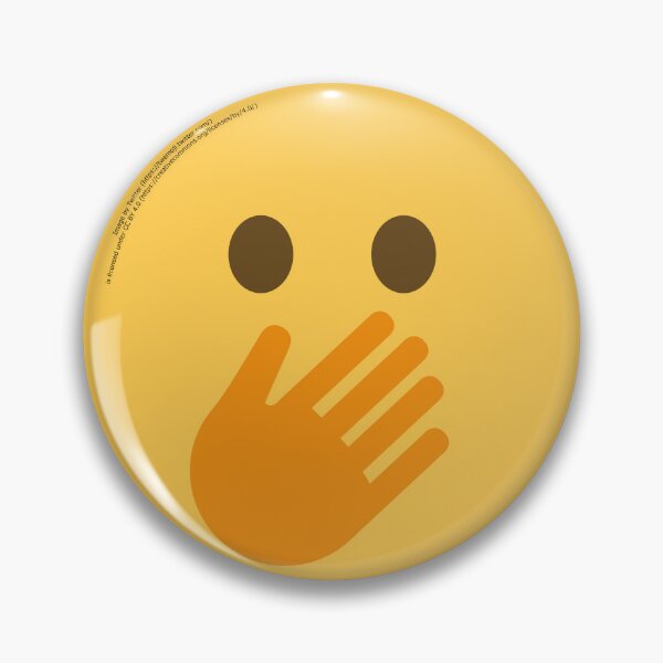 Item preview, Face with Open Eyes and Hand Over Mouth Emoji designed and sold by VeryRandomShop.