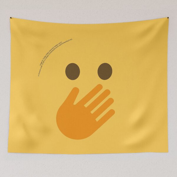 Item preview, Face with Open Eyes and Hand Over Mouth Emoji designed and sold by VeryRandomShop.