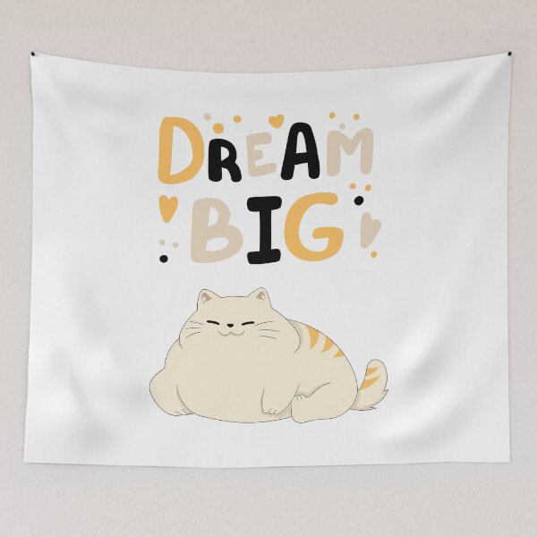 Item preview, Dream Big Positive Vibes Cat designed and sold by GoblinBoutique.