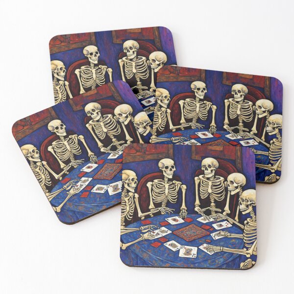 Item preview,  Old Friends at Card Table Skeleton Art designed and sold by TheDarkWardrobe.