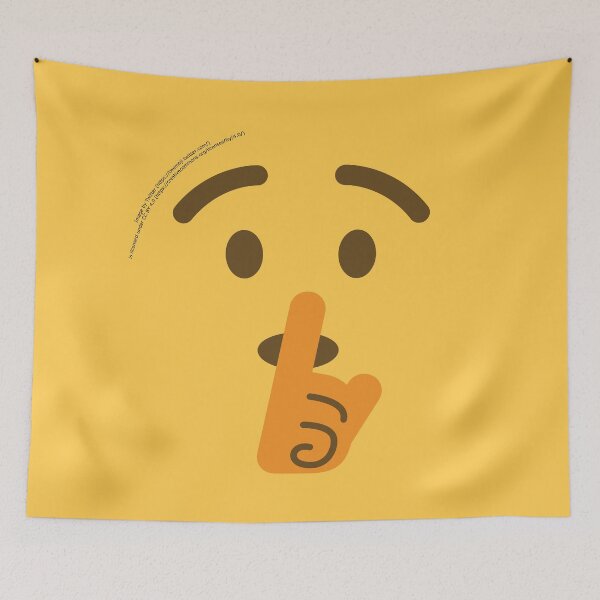Item preview, Shushing Face Emoji designed and sold by VeryRandomShop.