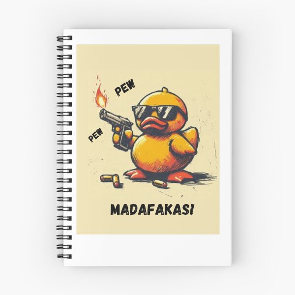 Item preview,  PEW PEW MADAFAKAS! CUTE DUCK POSTER designed and sold by inkfluenceart.
