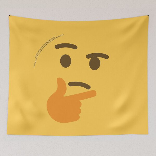 Item preview, Thinking Face Emoji designed and sold by VeryRandomShop.