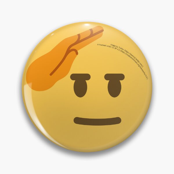 Item preview, Saluting Face Emoji designed and sold by VeryRandomShop.