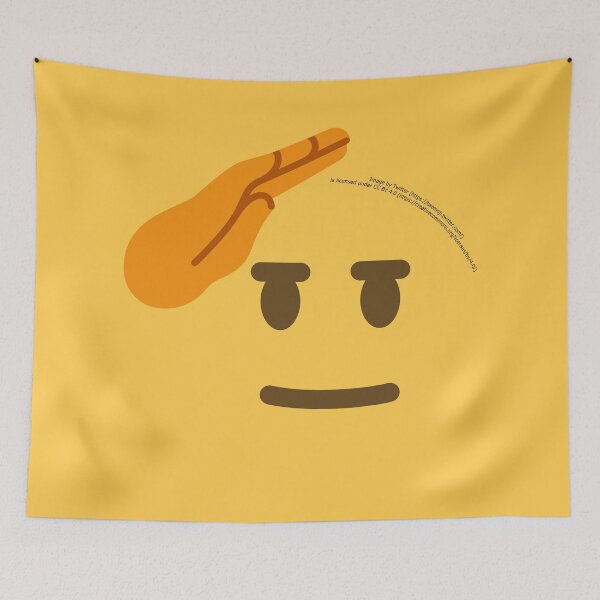 Item preview, Saluting Face Emoji designed and sold by VeryRandomShop.