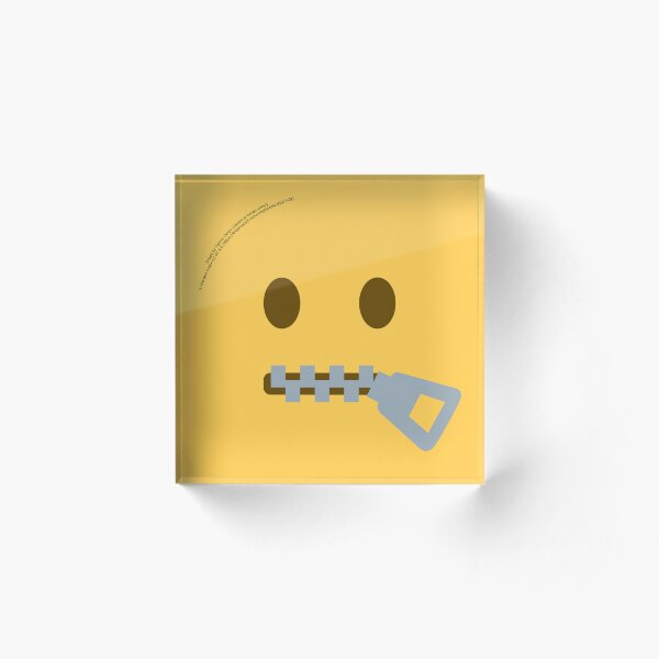 Artikelvorschau, Reißverschluss-Mund-Gesicht Emoji entworfen und verkauft von VeryRandomShop.