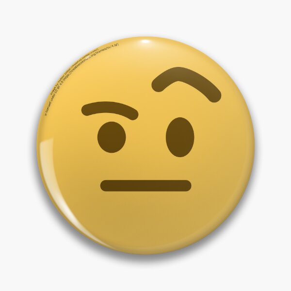 Item preview, Face with Raised Eyebrow Emoji designed and sold by VeryRandomShop.