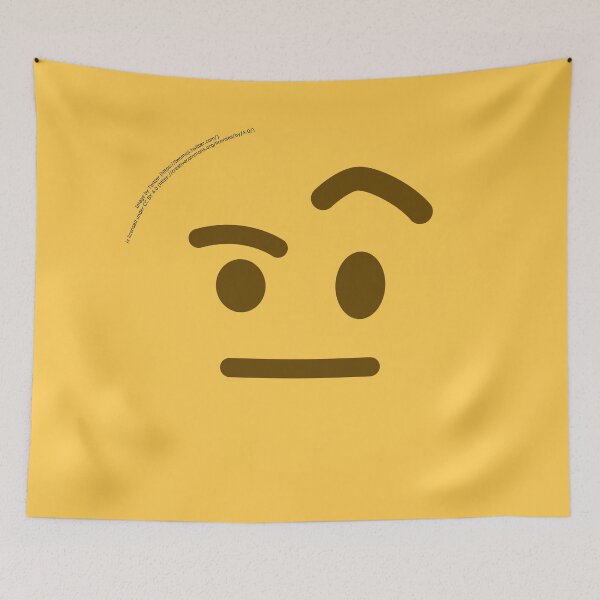 Item preview, Face with Raised Eyebrow Emoji designed and sold by VeryRandomShop.
