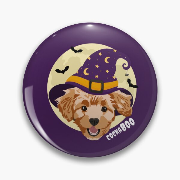Artikelvorschau, CockaBOO Süßer Cockapoo mit Halloween-Hut entworfen und verkauft von littlebluefawn.