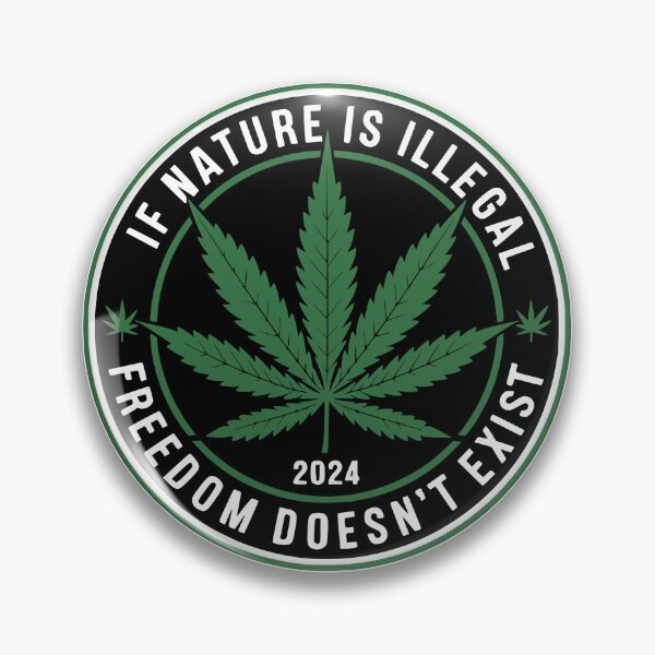 Item preview, If nature is illegal, freedon doesn't exist. Marijuanna leaf. 2024 designed and sold by JonathanP514.