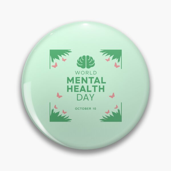 Item preview, World Mental Health Day Poster Flat TYPOGRAPHY Illustration designed and sold by AtonuHaque.