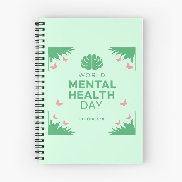 Item preview, World Mental Health Day Poster Flat TYPOGRAPHY Illustration designed and sold by AtonuHaque.