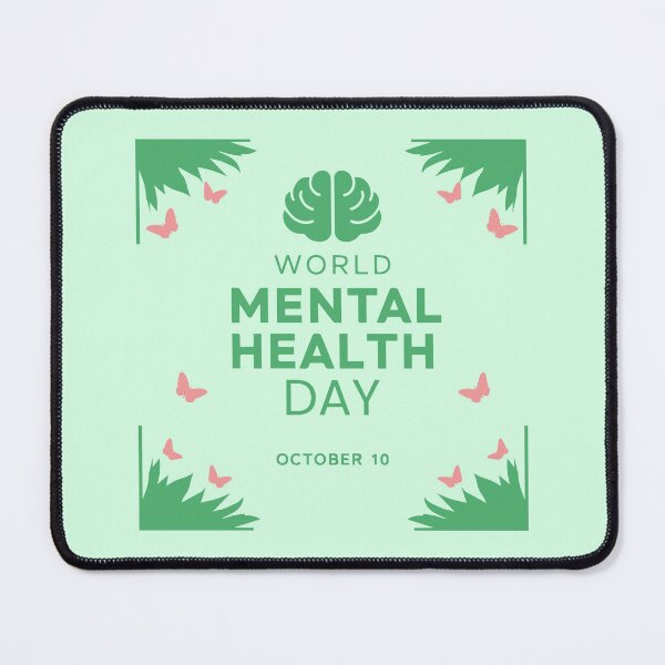Item preview, World Mental Health Day Poster Flat TYPOGRAPHY Illustration designed and sold by AtonuHaque.