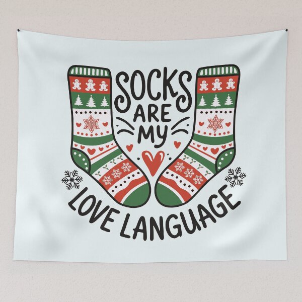 Item preview, Socks Are My Love Language – Stay Warm designed and sold by jensbyorlando.