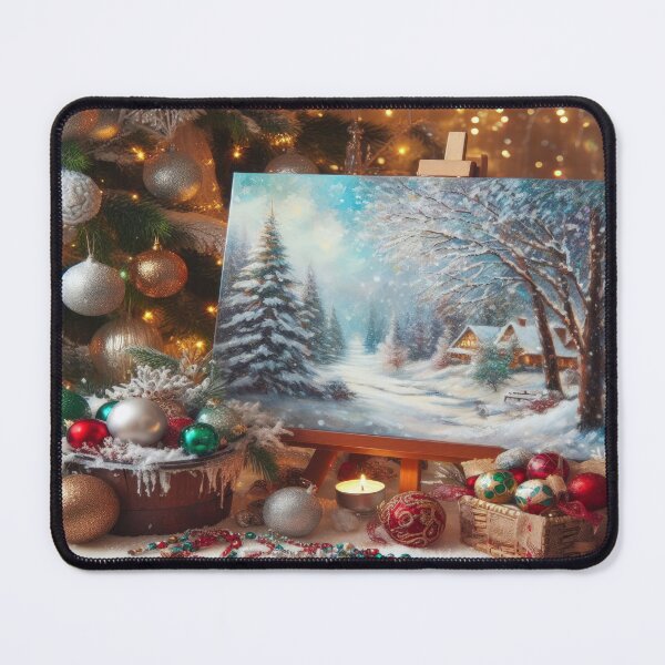 Item preview, cozy holiday feel decoration with a picture winter landscape,RBCozyHolidays,CozyHolidays designed and sold by Expressions-Sel.